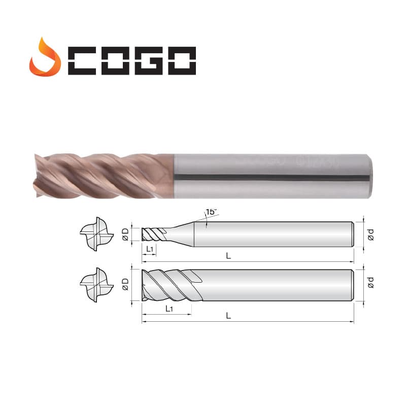 43° 43° Square Endmills