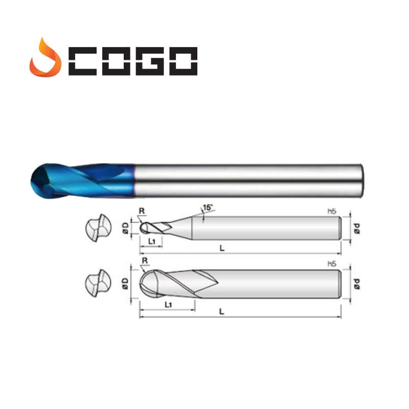 Ball Endmills for heavy cuts