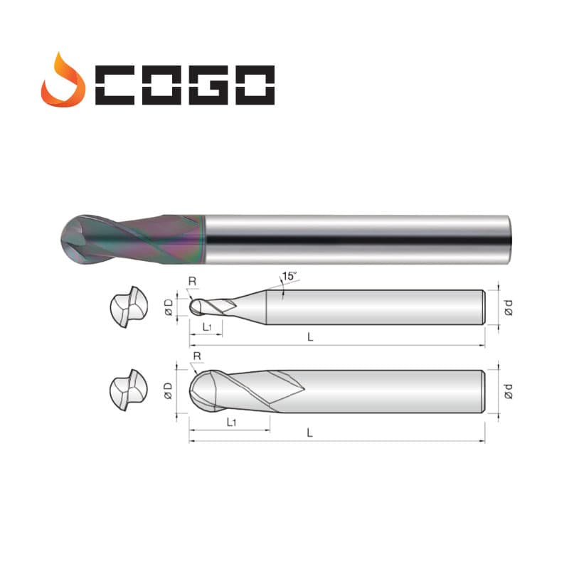 R-TAC R-TAC Coated Ball Endmills