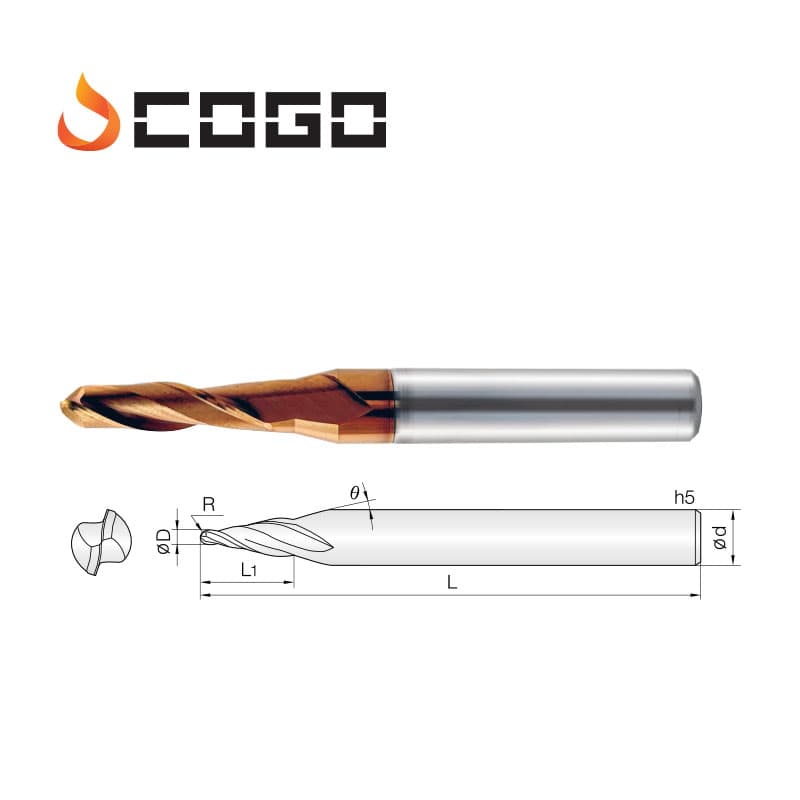 Taper Ball Endmills