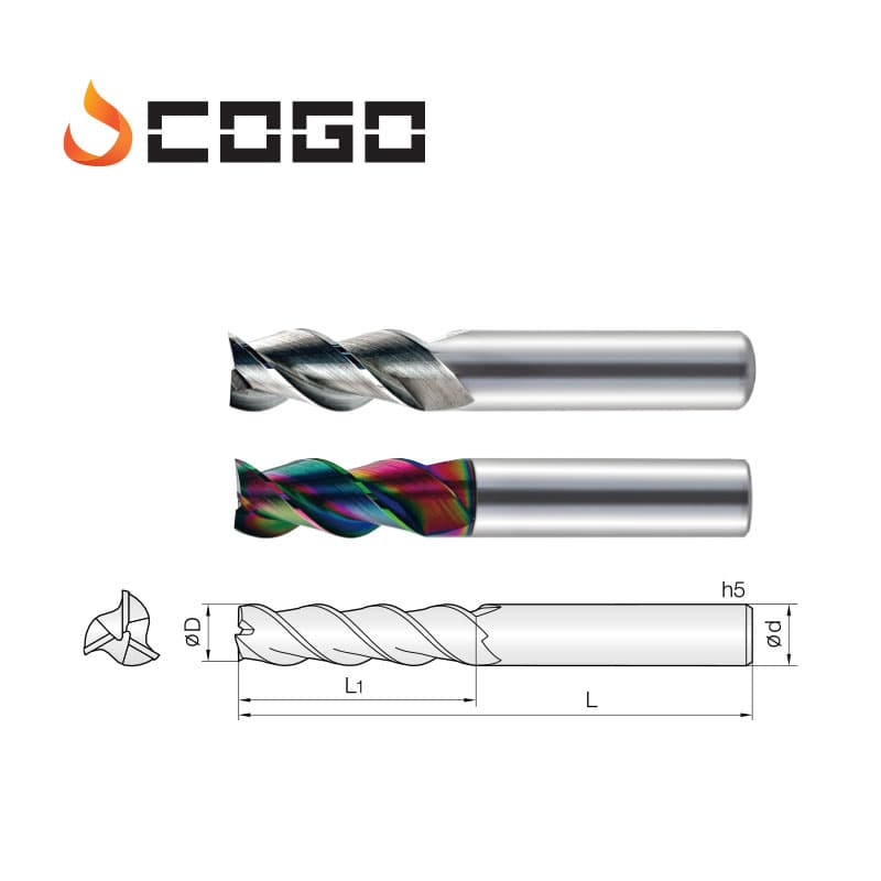 45° 45° Helix Endmills