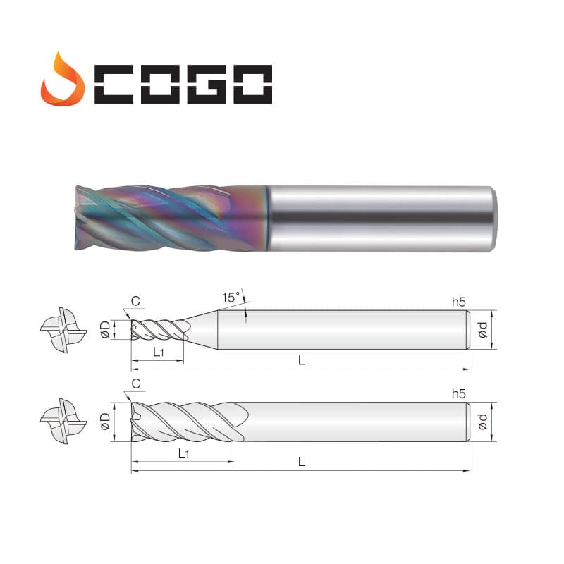 C C Endmills for Various Symmetry