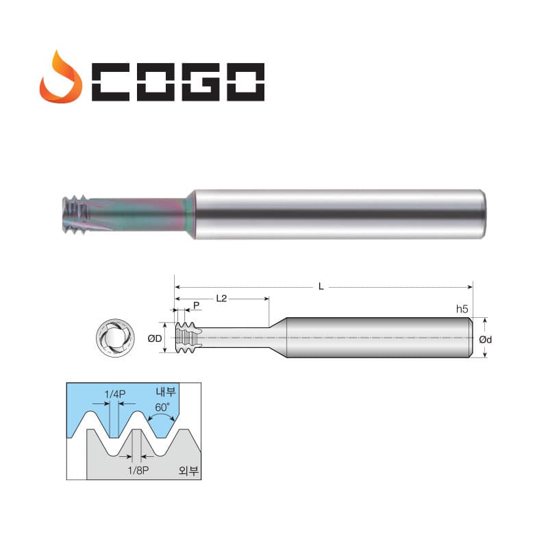 Short Flute Thread Mill for Aluminum