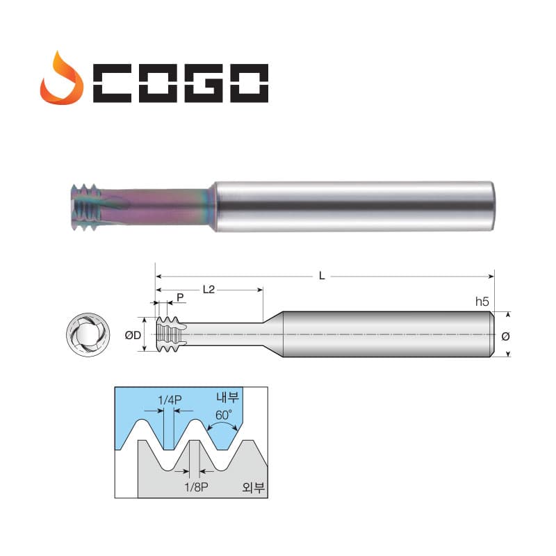 SUS Short Flute Thread Mill for SUS