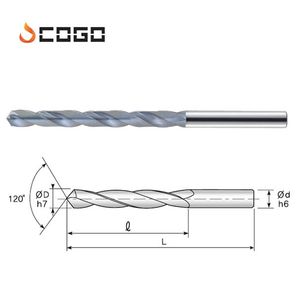 Solid Long Straight shank Drill
