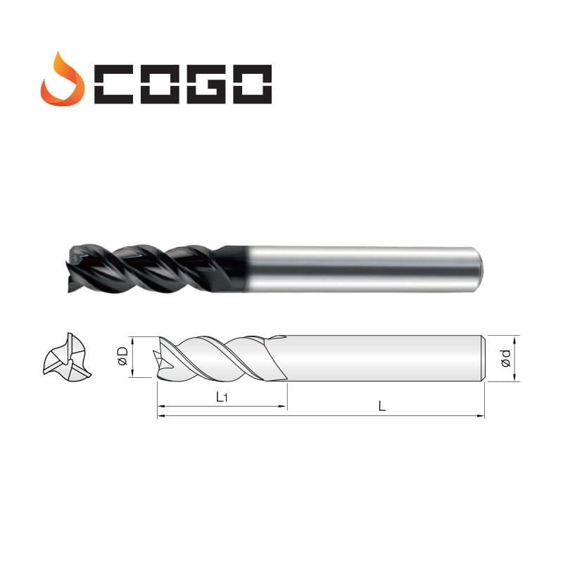 45° 45° Helix Endmills