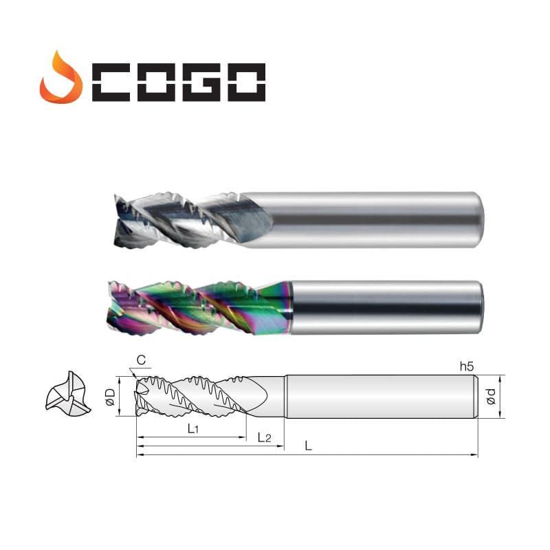 45° 45° Helix Roughing Endmills