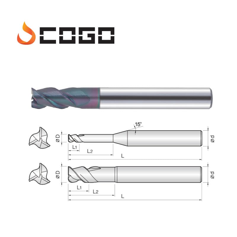 45° R-TAC 45° Helix R-TAC Coated Rib