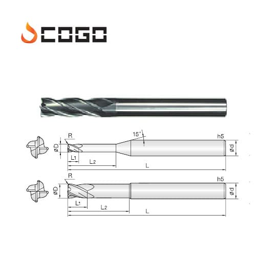 Standard Coner radius endmill