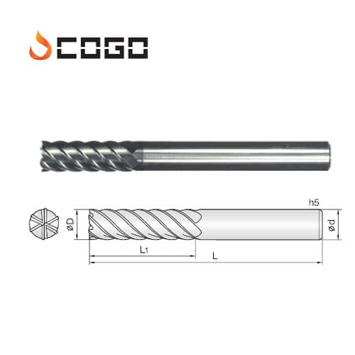 40° 40° Helix endmill for Hardsteel