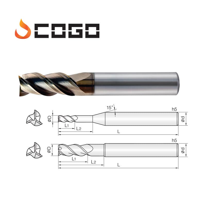 45° 45° Helix Endmills