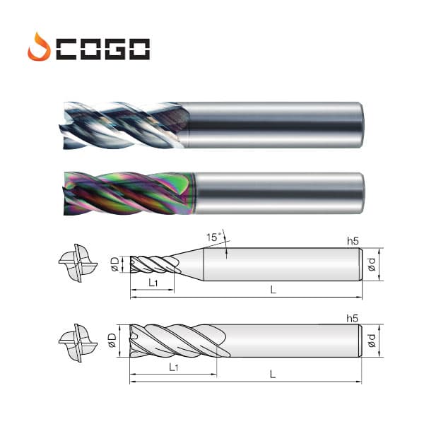38° 38° High Speed End Mills